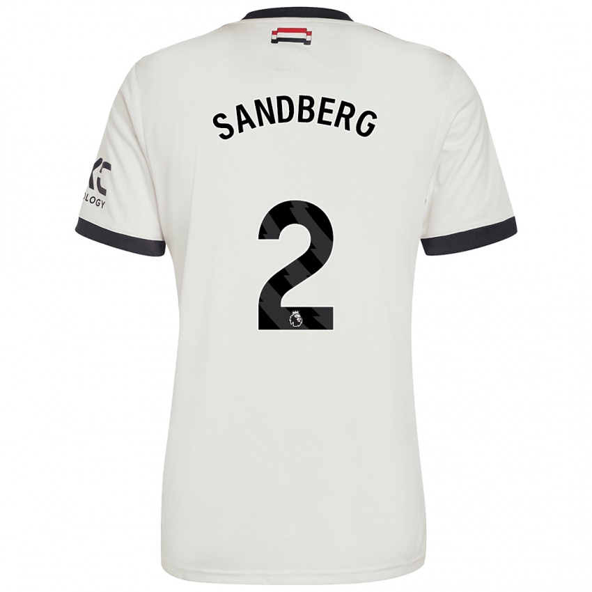 Niño Camiseta Anna Sandberg #2 Blanquecino Equipación Tercera 2024/25 La Camisa Argentina