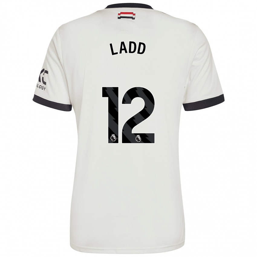 Niño Camiseta Hayley Ladd #12 Blanquecino Equipación Tercera 2024/25 La Camisa Argentina