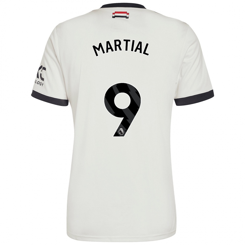 Niño Camiseta Anthony Martial #9 Blanquecino Equipación Tercera 2024/25 La Camisa Argentina