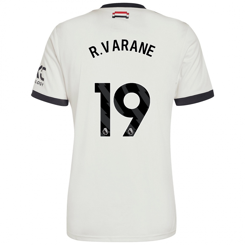 Niño Camiseta Raphael Varane #19 Blanquecino Equipación Tercera 2024/25 La Camisa Argentina