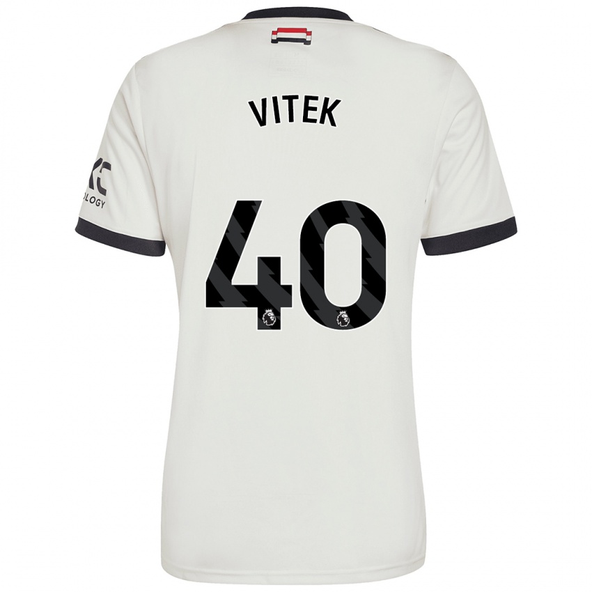 Niño Camiseta Radek Vitek #40 Blanquecino Equipación Tercera 2024/25 La Camisa Argentina