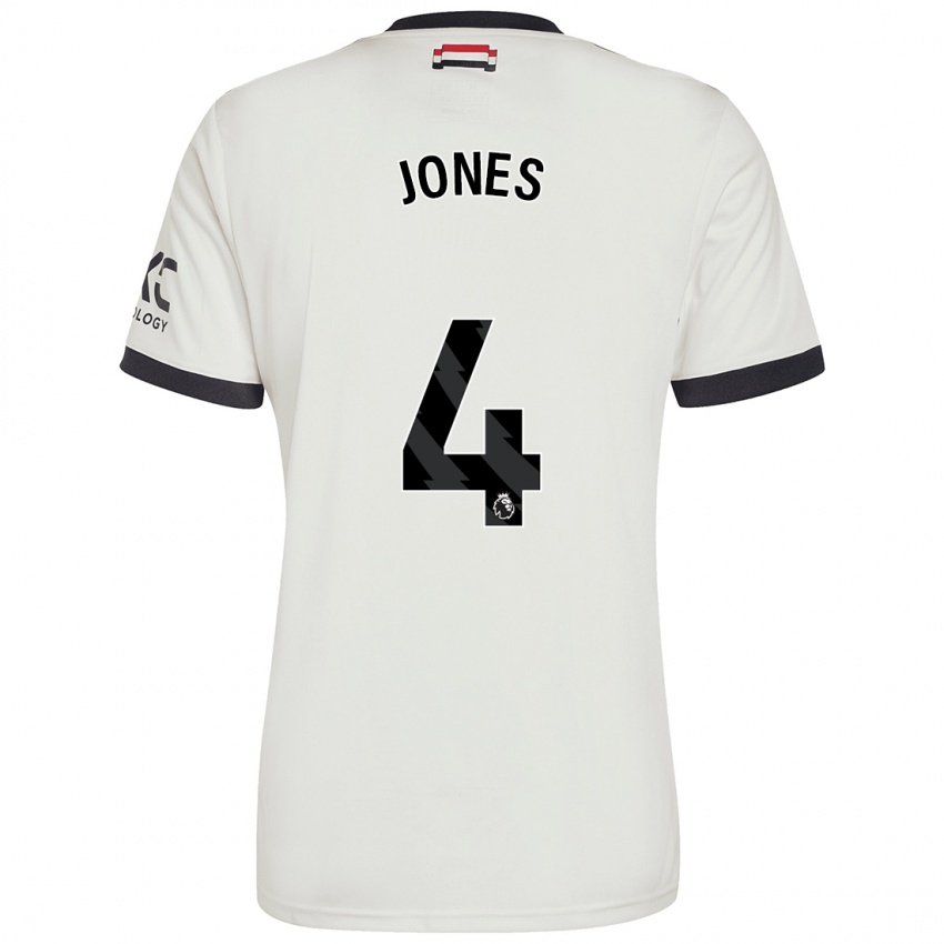 Niño Camiseta Phil Jones #4 Blanquecino Equipación Tercera 2024/25 La Camisa Argentina