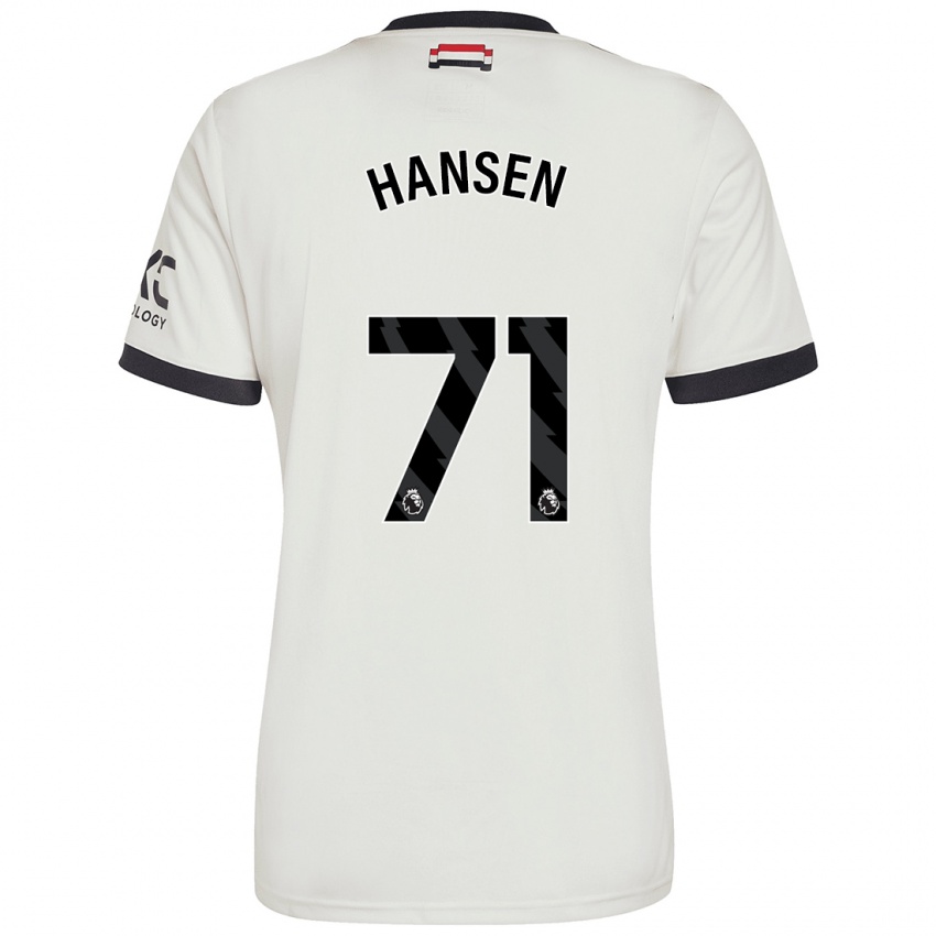 Niño Camiseta Isak Hansen-Aaroen #71 Blanquecino Equipación Tercera 2024/25 La Camisa Argentina