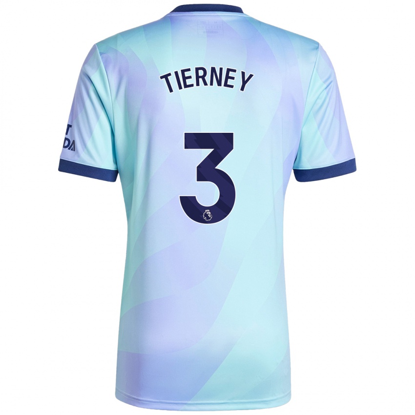 Niño Camiseta Kieran Tierney #3 Agua Equipación Tercera 2024/25 La Camisa Argentina