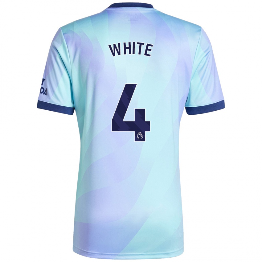 Niño Camiseta Ben White #4 Agua Equipación Tercera 2024/25 La Camisa Argentina