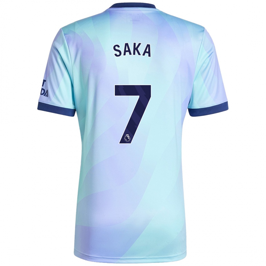 Niño Camiseta Bukayo Saka #7 Agua Equipación Tercera 2024/25 La Camisa Argentina