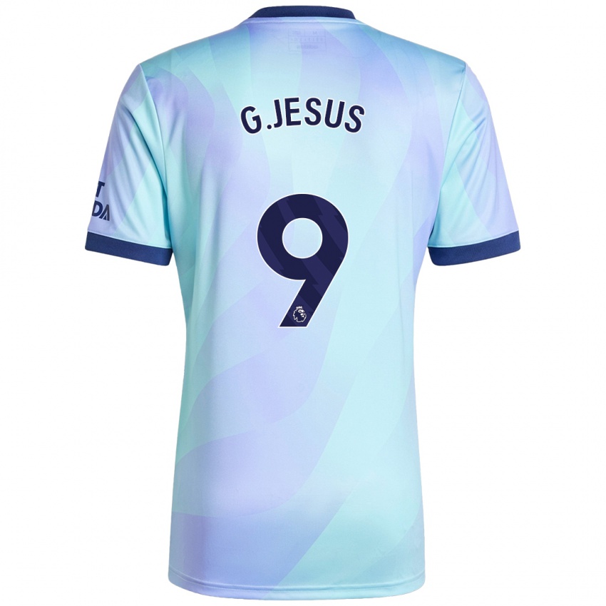 Niño Camiseta Gabriel Jesus #9 Agua Equipación Tercera 2024/25 La Camisa Argentina