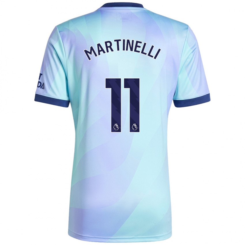 Niño Camiseta Gabriel Martinelli #11 Agua Equipación Tercera 2024/25 La Camisa Argentina