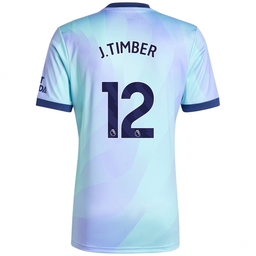 Niño Camiseta Jurrien Timber #12 Agua Equipación Tercera 2024/25 La Camisa Argentina