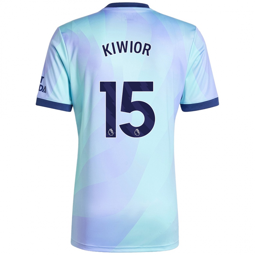 Niño Camiseta Jakub Kiwior #15 Agua Equipación Tercera 2024/25 La Camisa Argentina