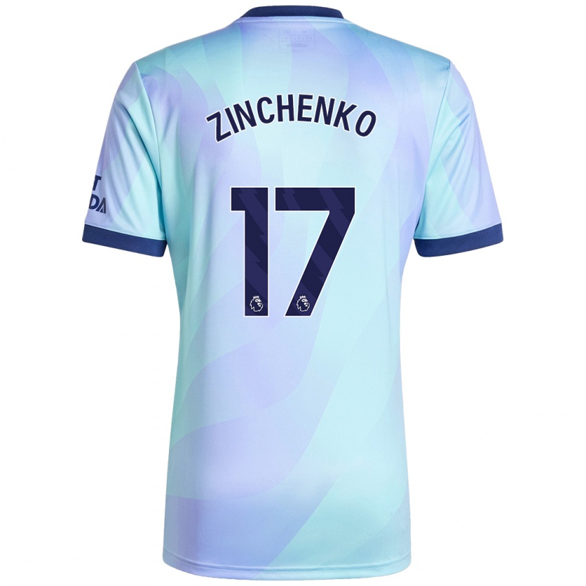 Niño Camiseta Oleksandr Zinchenko #17 Agua Equipación Tercera 2024/25 La Camisa Argentina