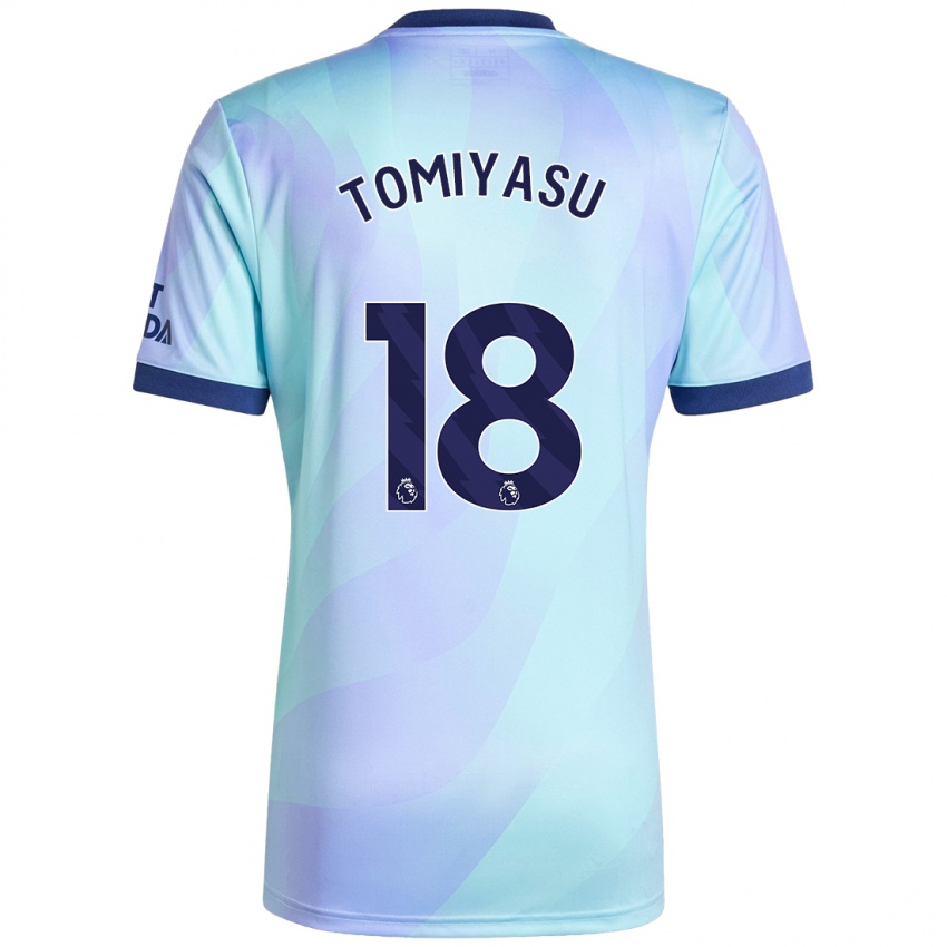 Niño Camiseta Takehiro Tomiyasu #18 Agua Equipación Tercera 2024/25 La Camisa Argentina