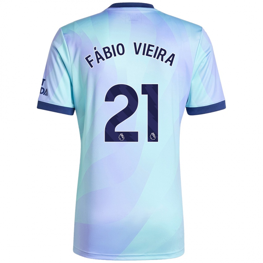 Niño Camiseta Fabio Vieira #21 Agua Equipación Tercera 2024/25 La Camisa Argentina