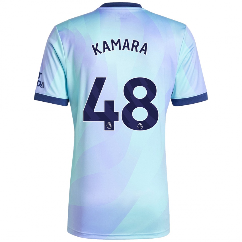 Niño Camiseta Osman Kamara #48 Agua Equipación Tercera 2024/25 La Camisa Argentina