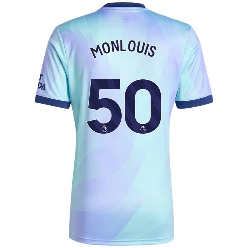 Niño Camiseta Zane Monlouis #50 Agua Equipación Tercera 2024/25 La Camisa Argentina