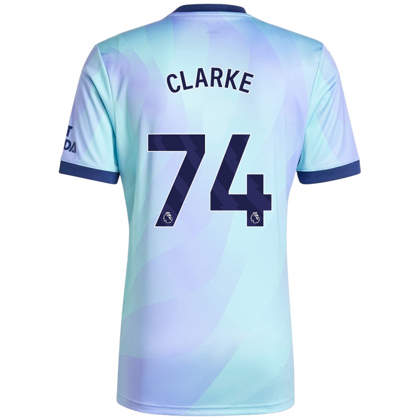 Niño Camiseta Brayden Clarke #74 Agua Equipación Tercera 2024/25 La Camisa Argentina