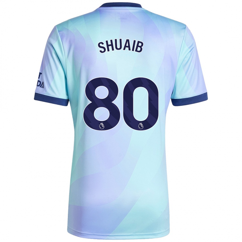 Niño Camiseta Zac Shuaib #80 Agua Equipación Tercera 2024/25 La Camisa Argentina