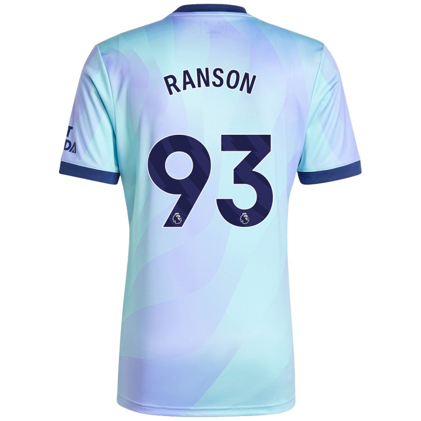 Niño Camiseta Khari Ranson #93 Agua Equipación Tercera 2024/25 La Camisa Argentina