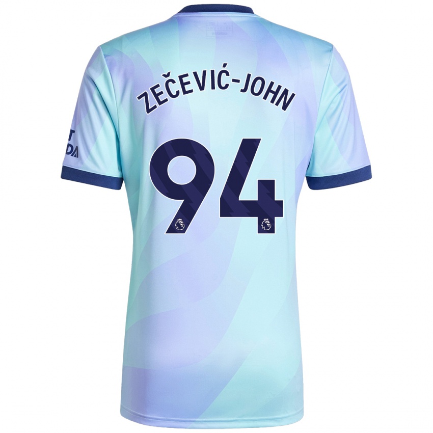 Niño Camiseta Louis Zečević-John #94 Agua Equipación Tercera 2024/25 La Camisa Argentina