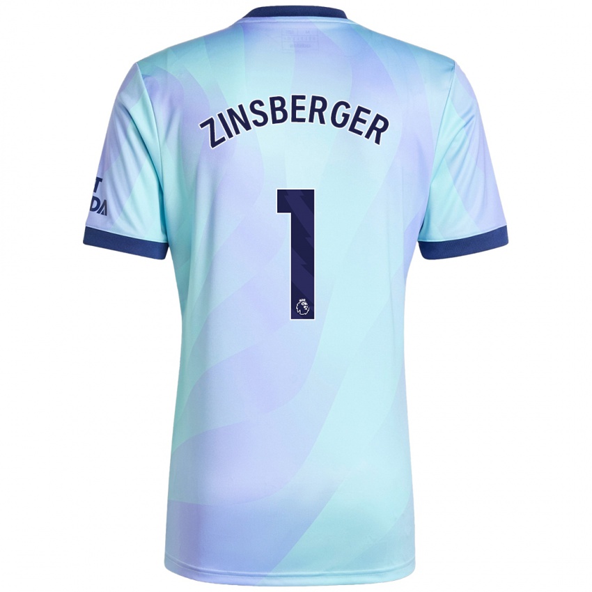 Niño Camiseta Manuela Zinsberger #1 Agua Equipación Tercera 2024/25 La Camisa Argentina