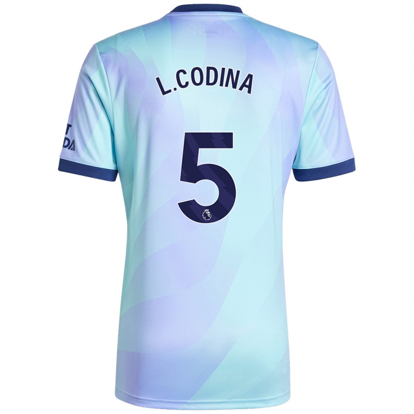 Niño Camiseta Laia Codina #5 Agua Equipación Tercera 2024/25 La Camisa Argentina