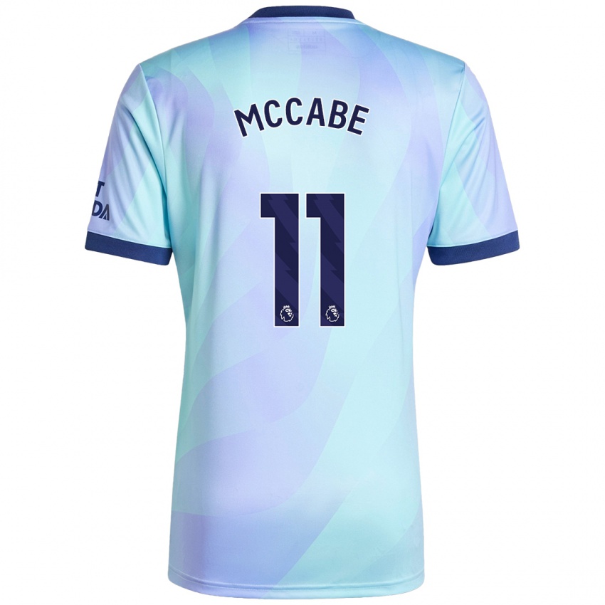 Niño Camiseta Katie Mccabe #11 Agua Equipación Tercera 2024/25 La Camisa Argentina