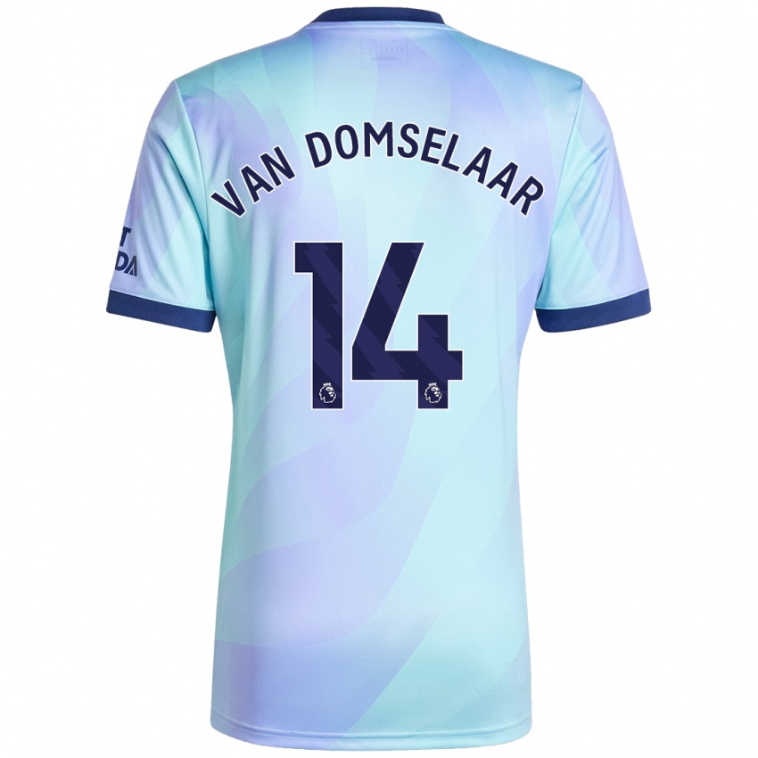 Niño Camiseta Daphne Van Domselaar #14 Agua Equipación Tercera 2024/25 La Camisa Argentina