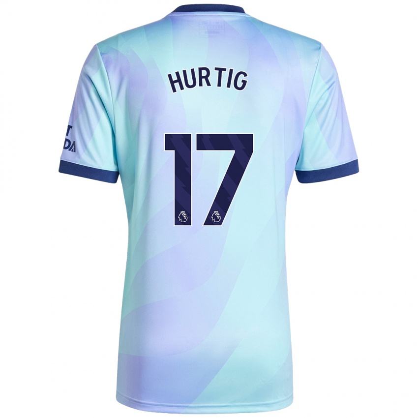 Niño Camiseta Lina Hurtig #17 Agua Equipación Tercera 2024/25 La Camisa Argentina