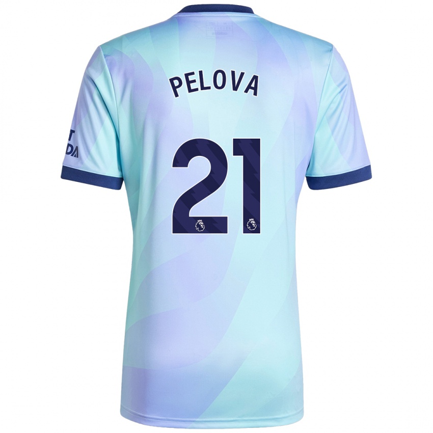 Niño Camiseta Victoria Pelova #21 Agua Equipación Tercera 2024/25 La Camisa Argentina