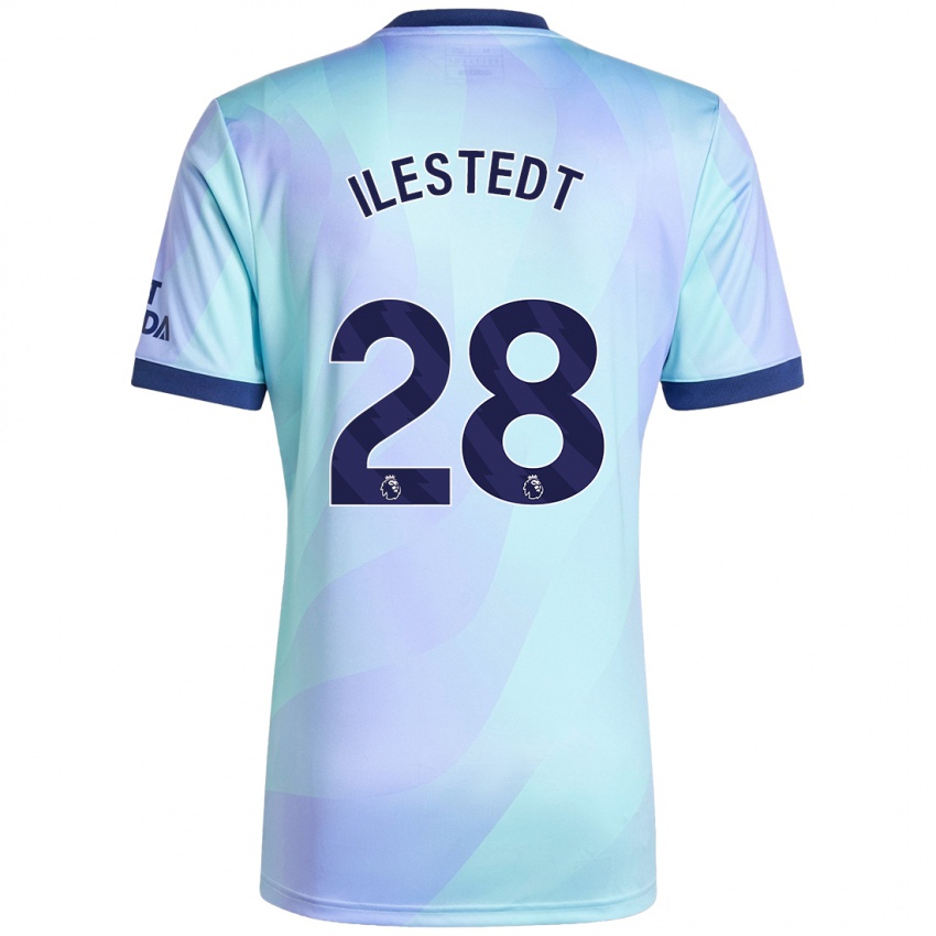 Niño Camiseta Amanda Ilestedt #28 Agua Equipación Tercera 2024/25 La Camisa Argentina