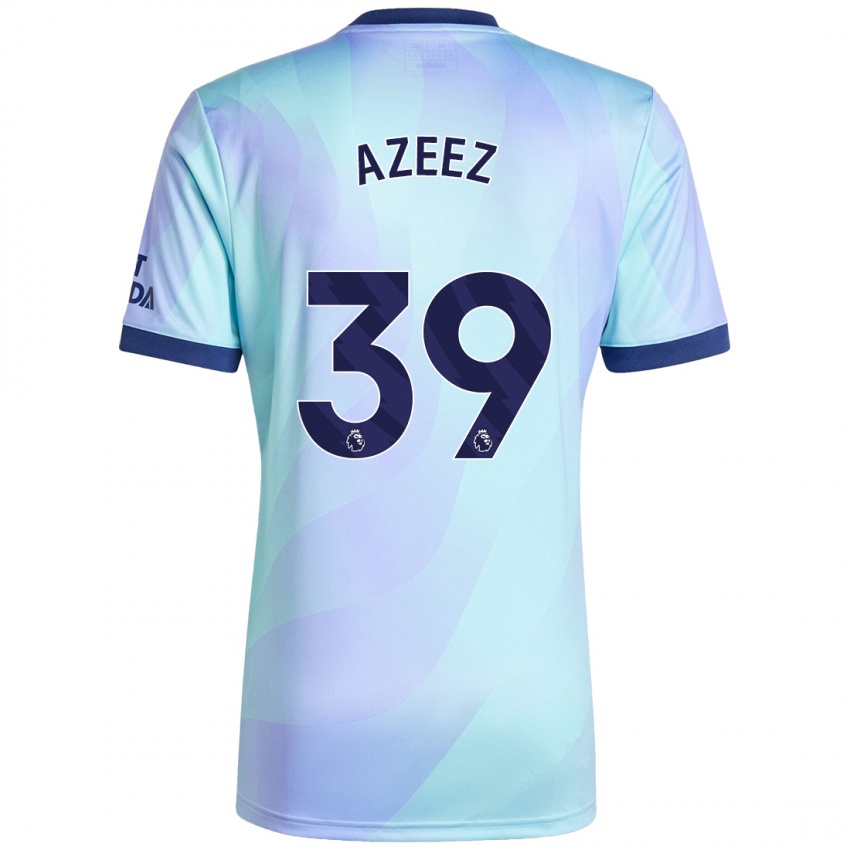 Niño Camiseta Miguel Azeez #39 Agua Equipación Tercera 2024/25 La Camisa Argentina