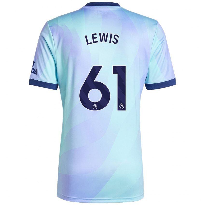 Niño Camiseta George Lewis #61 Agua Equipación Tercera 2024/25 La Camisa Argentina