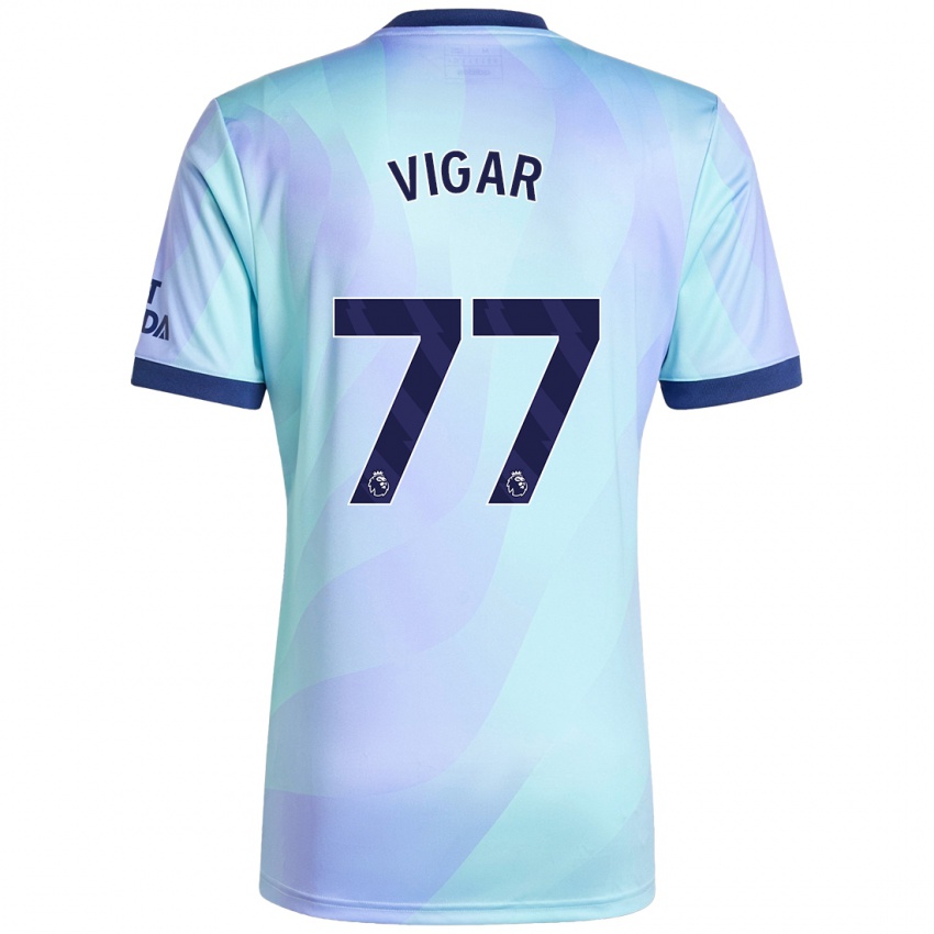 Niño Camiseta Billy Vigar #77 Agua Equipación Tercera 2024/25 La Camisa Argentina