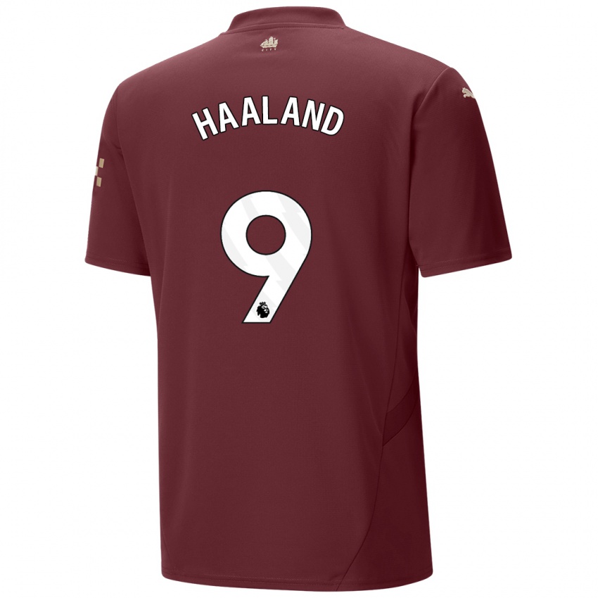 Niño Camiseta Erling Haaland #9 Granate Equipación Tercera 2024/25 La Camisa Argentina