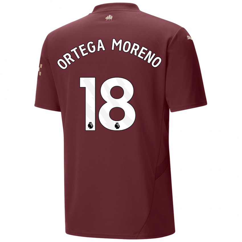 Niño Camiseta Stefan Ortega Moreno #18 Granate Equipación Tercera 2024/25 La Camisa Argentina