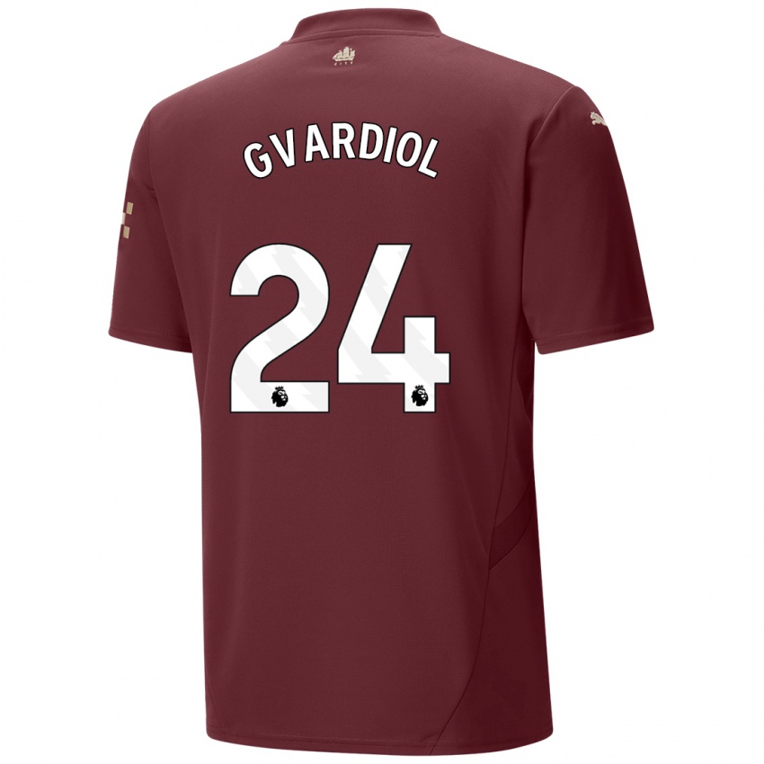 Niño Camiseta Josko Gvardiol #24 Granate Equipación Tercera 2024/25 La Camisa Argentina