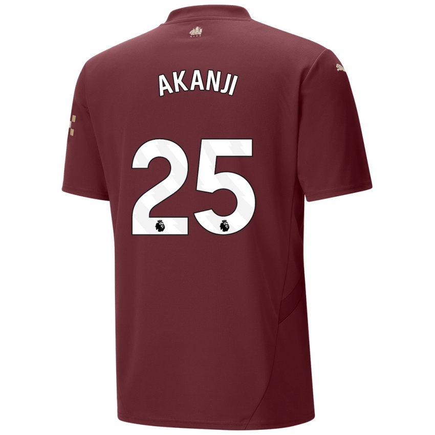 Niño Camiseta Manuel Akanji #25 Granate Equipación Tercera 2024/25 La Camisa Argentina