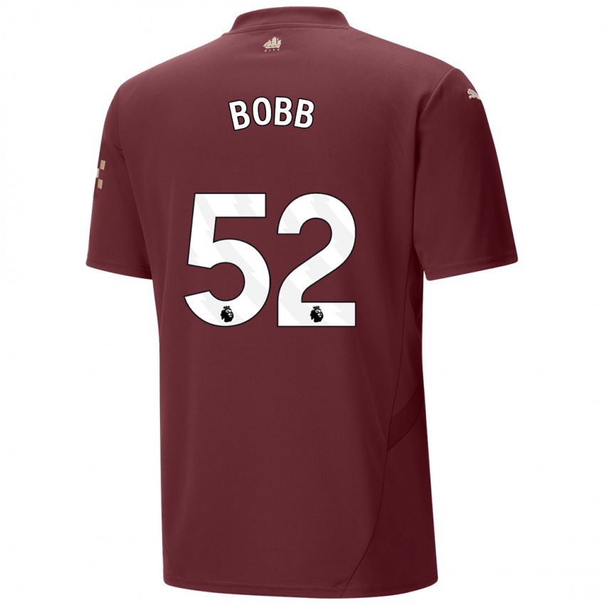 Niño Camiseta Oscar Bobb #52 Granate Equipación Tercera 2024/25 La Camisa Argentina