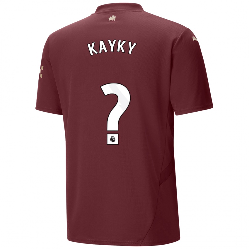 Niño Camiseta Kayky #0 Granate Equipación Tercera 2024/25 La Camisa Argentina