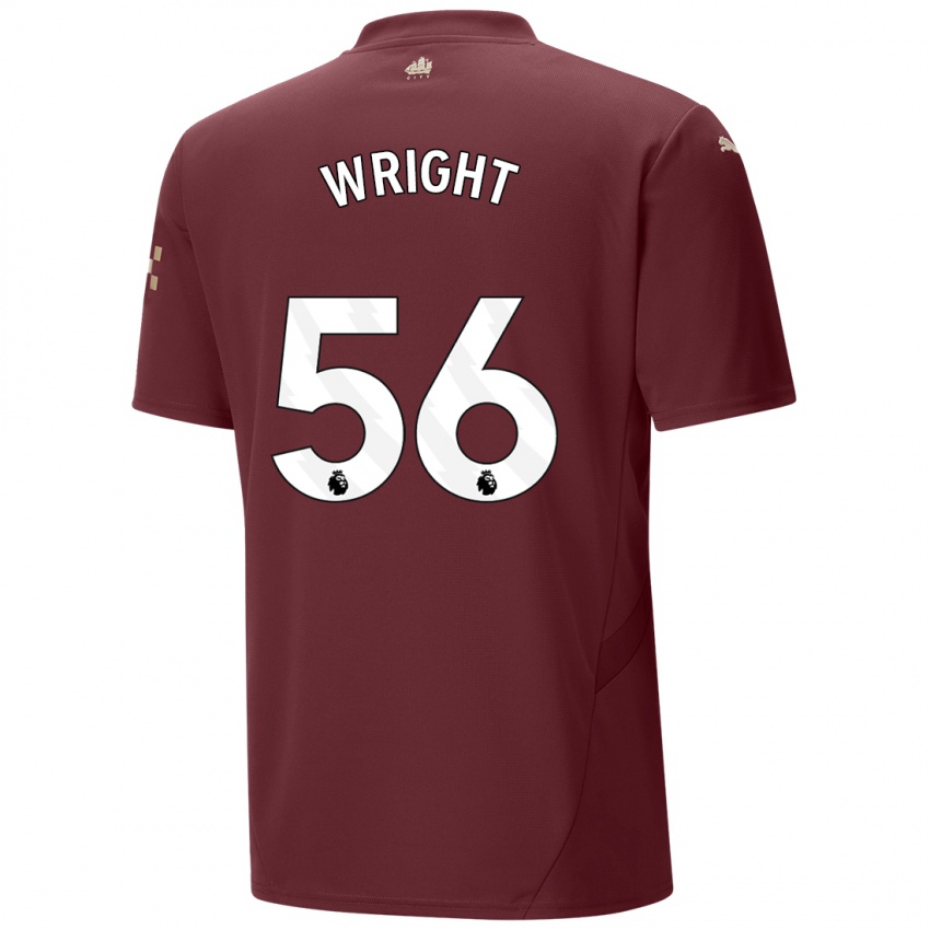 Niño Camiseta Jacob Wright #56 Granate Equipación Tercera 2024/25 La Camisa Argentina