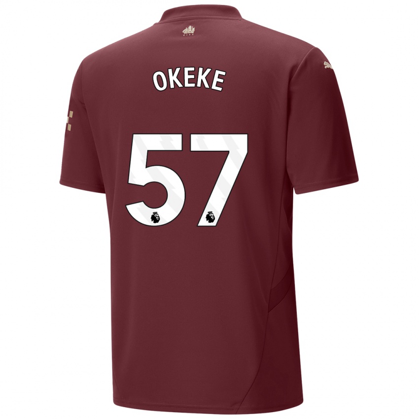 Niño Camiseta Michael Okeke #57 Granate Equipación Tercera 2024/25 La Camisa Argentina