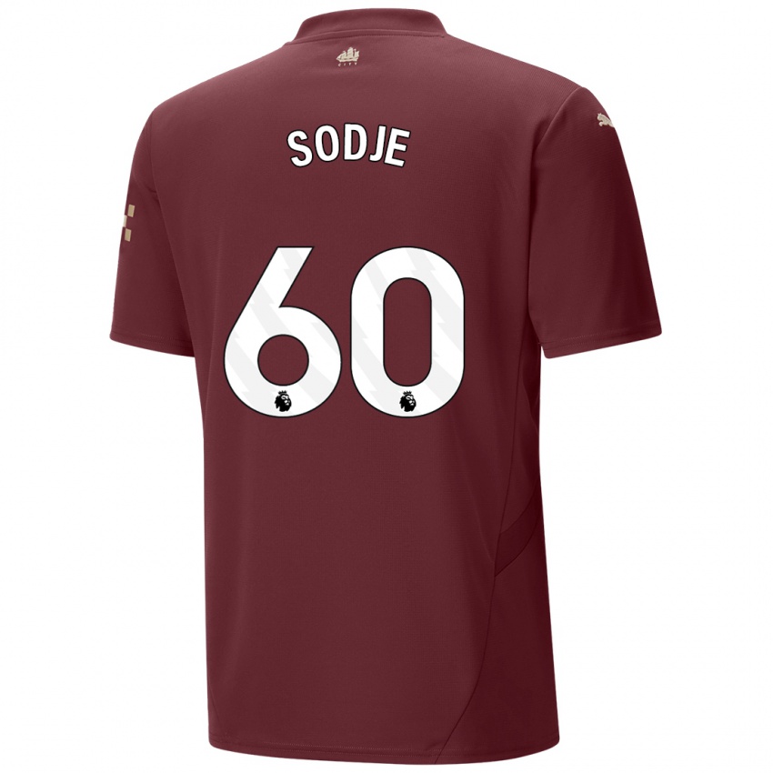 Niño Camiseta Tai Sodje #60 Granate Equipación Tercera 2024/25 La Camisa Argentina