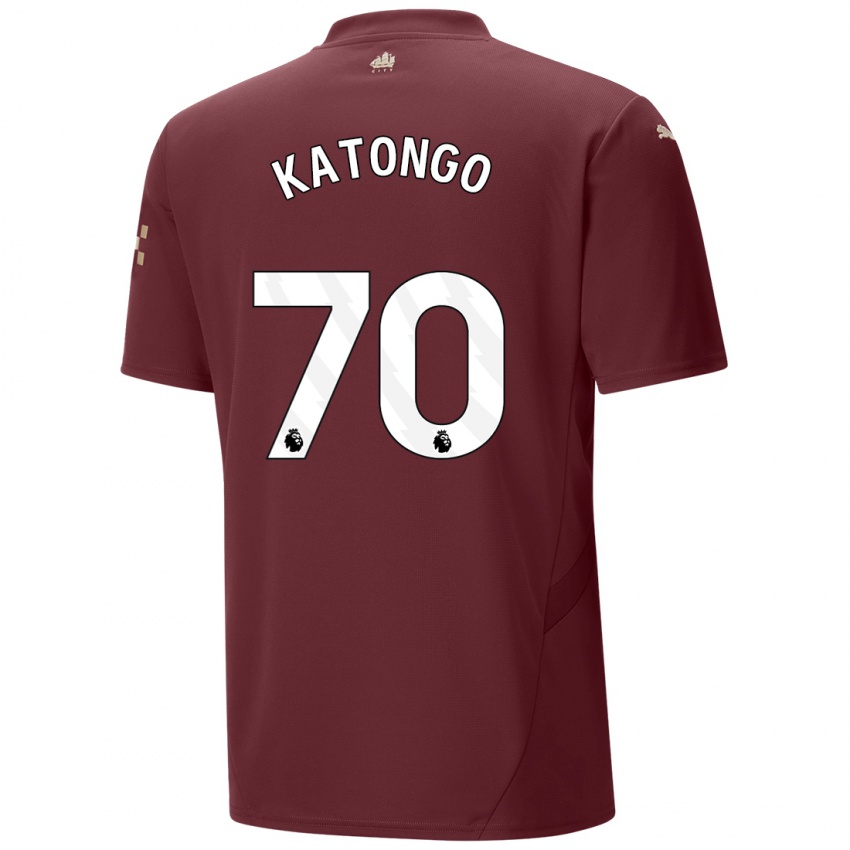 Niño Camiseta Jadel Katongo #70 Granate Equipación Tercera 2024/25 La Camisa Argentina