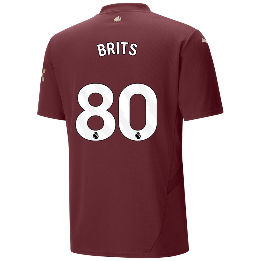 Niño Camiseta Spike Brits #80 Granate Equipación Tercera 2024/25 La Camisa Argentina