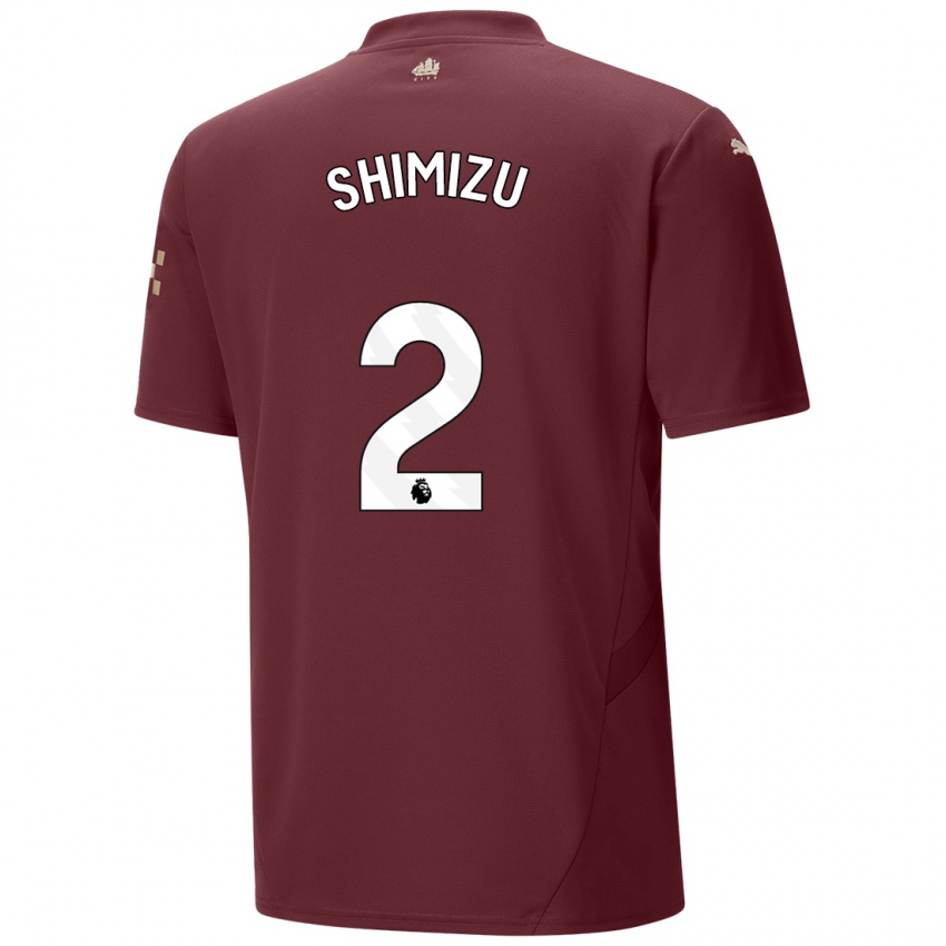 Niño Camiseta Risa Shimizu #2 Granate Equipación Tercera 2024/25 La Camisa Argentina