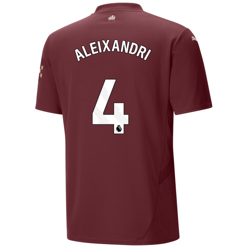 Niño Camiseta Laia Aleixandri #4 Granate Equipación Tercera 2024/25 La Camisa Argentina