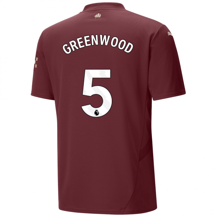 Niño Camiseta Alex Greenwood #5 Granate Equipación Tercera 2024/25 La Camisa Argentina