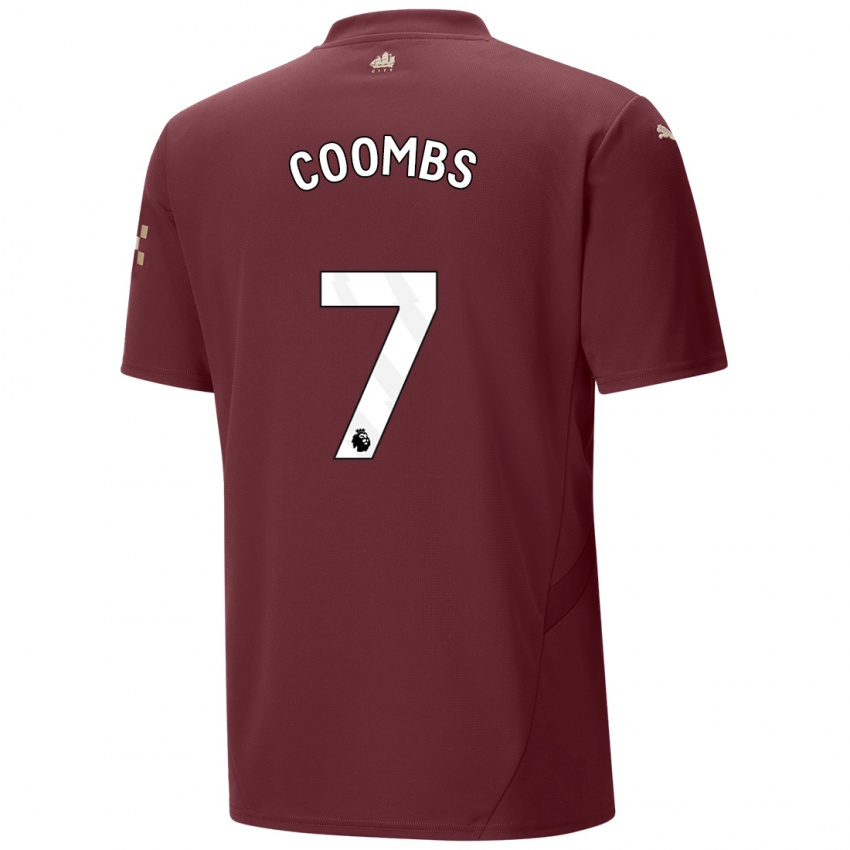 Niño Camiseta Laura Coombs #7 Granate Equipación Tercera 2024/25 La Camisa Argentina