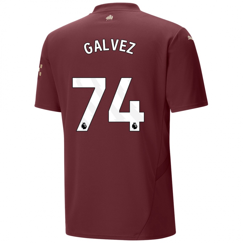 Niño Camiseta Tomas Galvez #74 Granate Equipación Tercera 2024/25 La Camisa Argentina