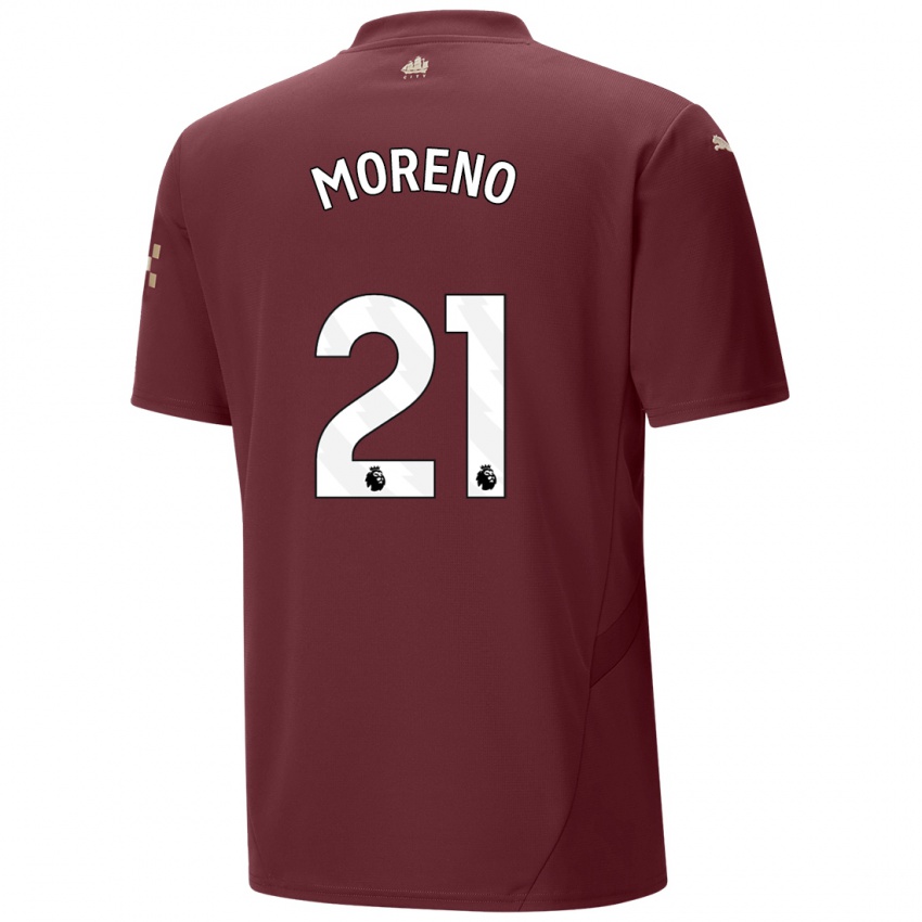 Niño Camiseta Marlos Moreno #21 Granate Equipación Tercera 2024/25 La Camisa Argentina